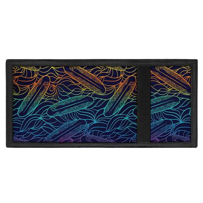 EDM Surfing Wave Pattern Print Trifold Wallet