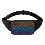 EDM Surfing Wave Pattern Print Waist Bag