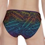 EDM Surfing Wave Pattern Print Women's Panties