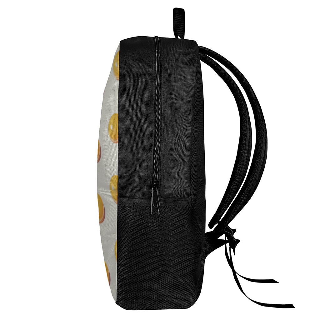 Egg Yolk Pattern Print 17 Inch Backpack
