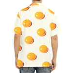 Egg Yolk Pattern Print Aloha Shirt
