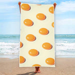Egg Yolk Pattern Print Beach Towel