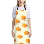 Egg Yolk Pattern Print Bib Apron With Pocket