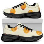 Egg Yolk Pattern Print Black Chunky Shoes