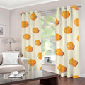 Egg Yolk Pattern Print Dimout Grommet Curtains