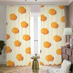 Egg Yolk Pattern Print Blackout Pencil Pleat Curtains