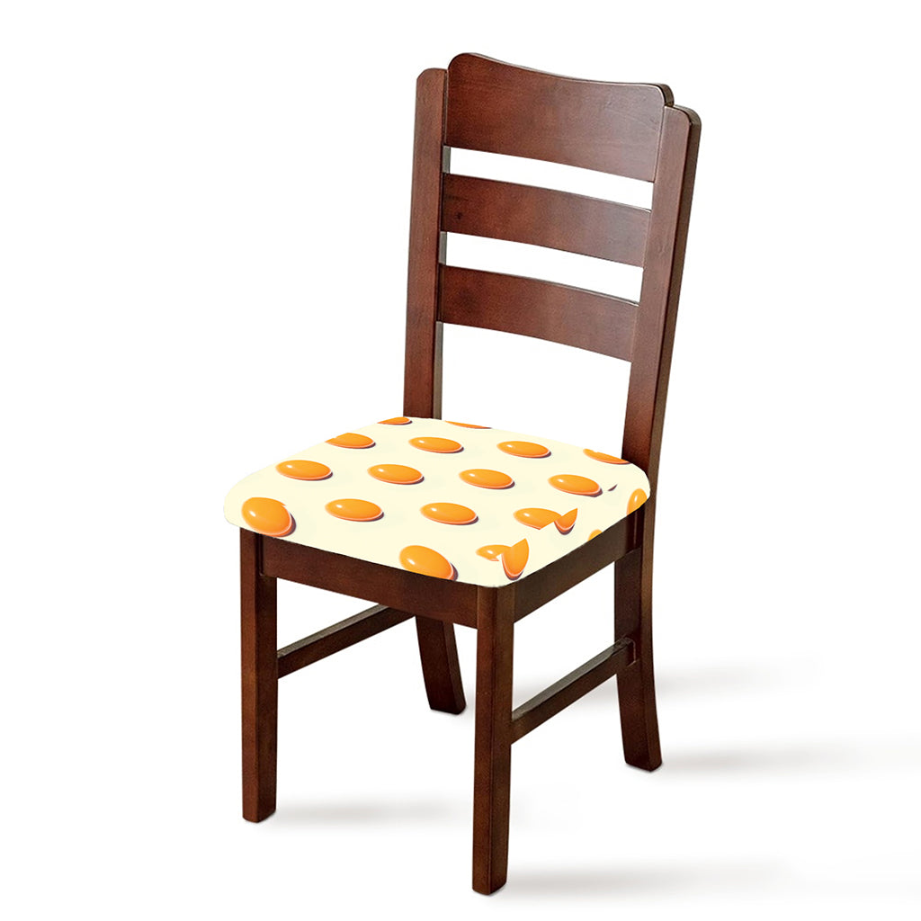 Egg Yolk Pattern Print Chair Cushion Cover