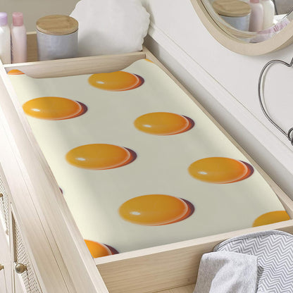Egg Yolk Pattern Print Changing Pad Cover