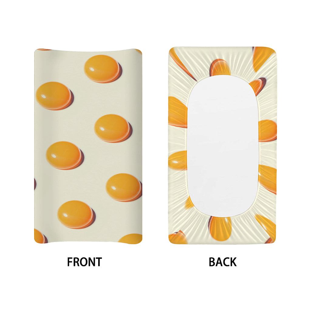Egg Yolk Pattern Print Changing Pad Cover