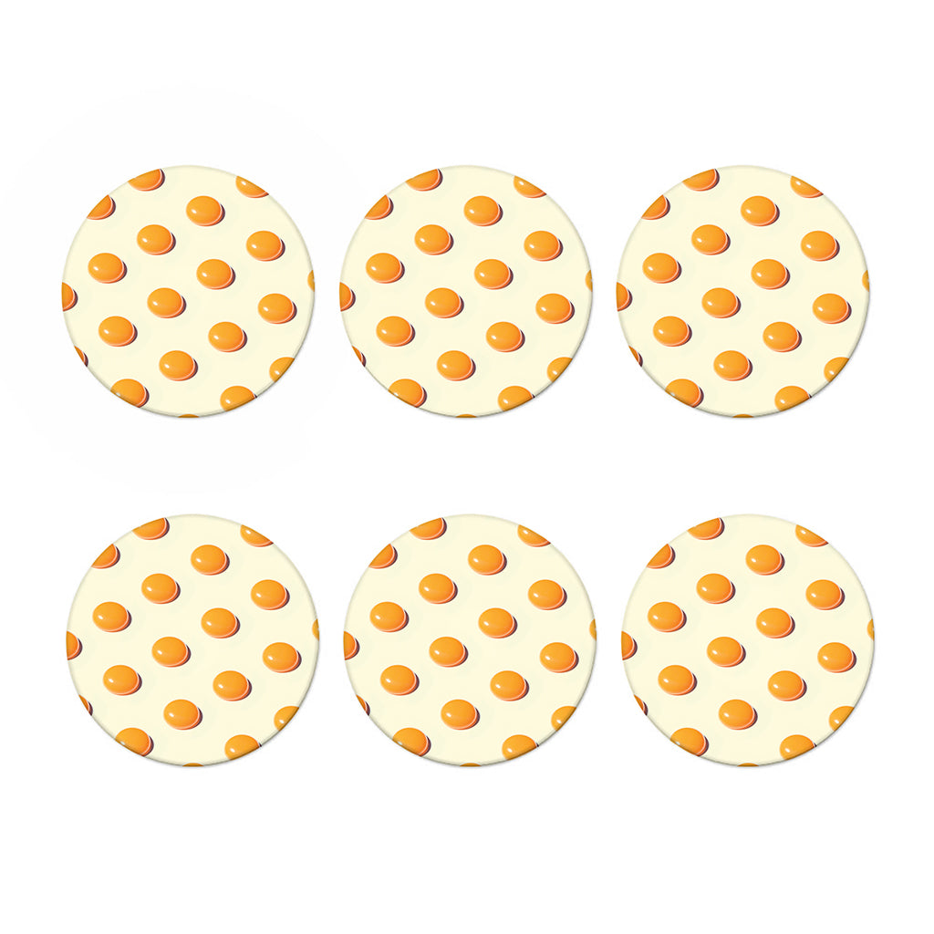 Egg Yolk Pattern Print Coaster Set
