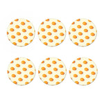 Egg Yolk Pattern Print Coaster Set