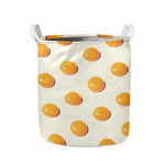 Egg Yolk Pattern Print Collapsible Laundry Basket