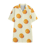 Egg Yolk Pattern Print Cotton Hawaiian Shirt