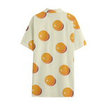 Egg Yolk Pattern Print Cotton Hawaiian Shirt