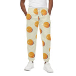 Egg Yolk Pattern Print Cotton Pants
