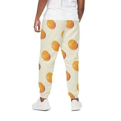 Egg Yolk Pattern Print Cotton Pants