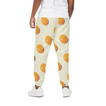 Egg Yolk Pattern Print Cotton Pants