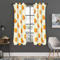 Egg Yolk Pattern Print Grommet Curtain Panels