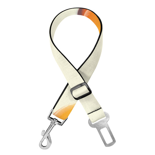 Egg Yolk Pattern Print Dog Seat Belt