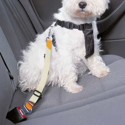 Egg Yolk Pattern Print Dog Seat Belt