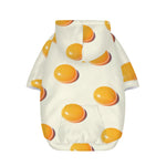 Egg Yolk Pattern Print Dog Zip Up Hoodie