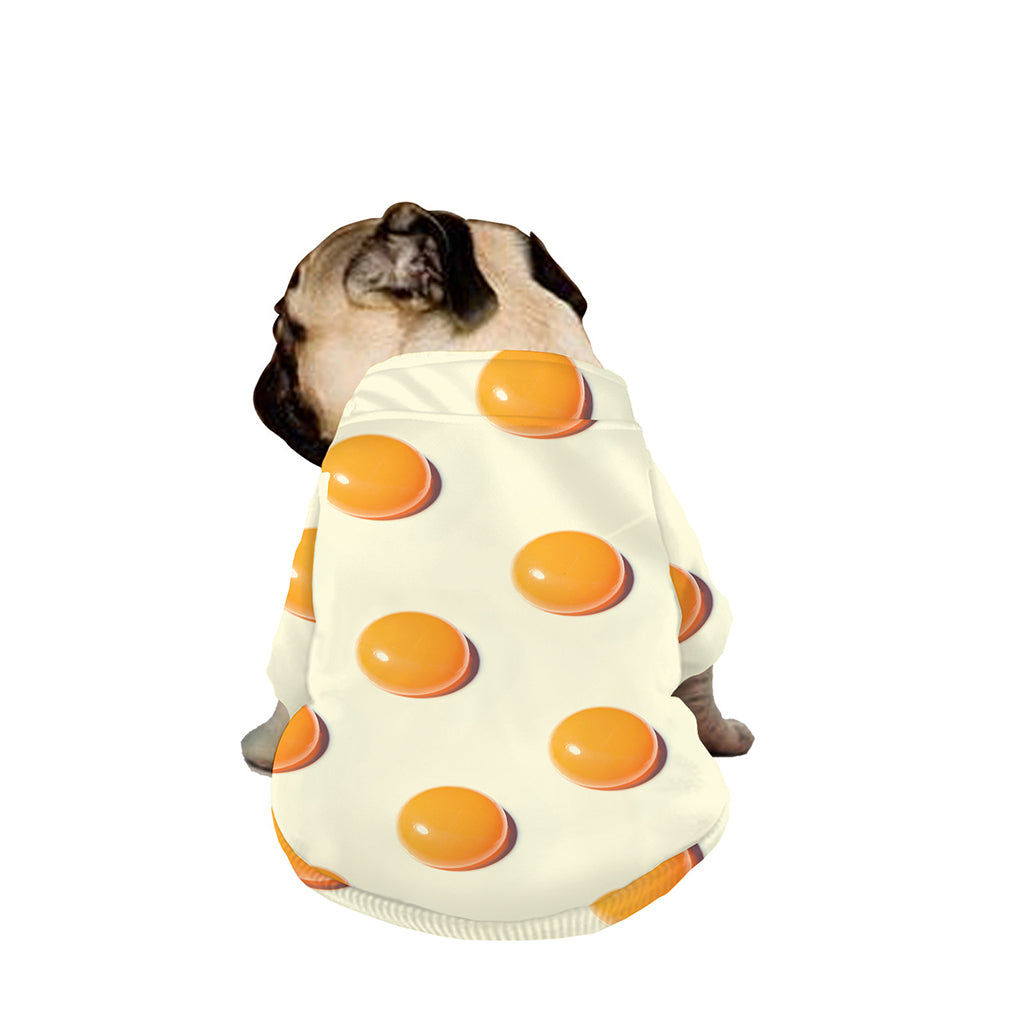 Egg Yolk Pattern Print Dog Zip Up Jacket