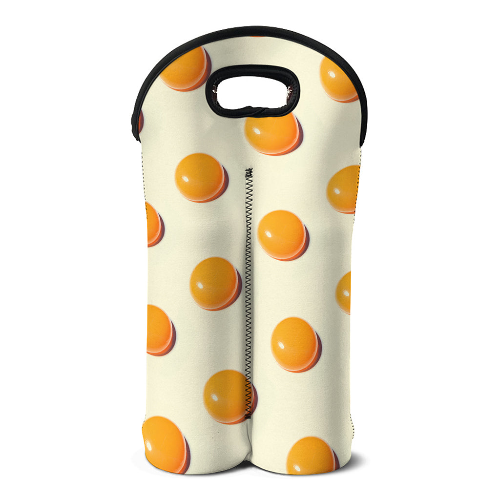 Egg Yolk Pattern Print Double Neoprene Wine Tote