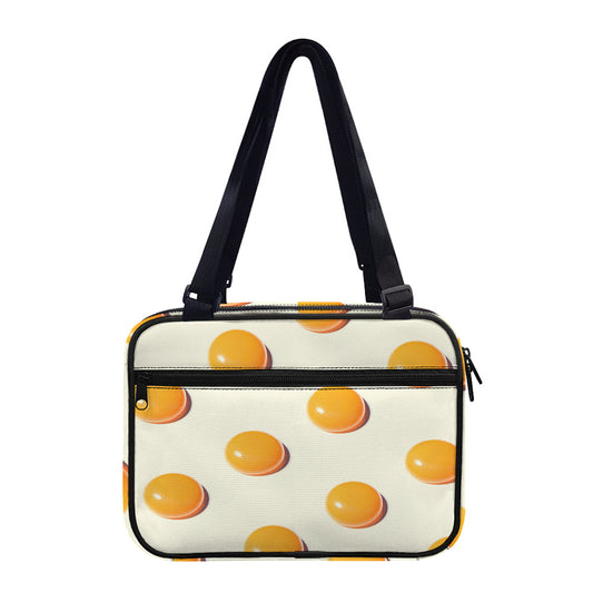 Egg Yolk Pattern Print Double Strap Bible Bag