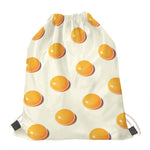 Egg Yolk Pattern Print Drawstring Bag