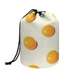 Egg Yolk Pattern Print Drawstring Makeup Bag