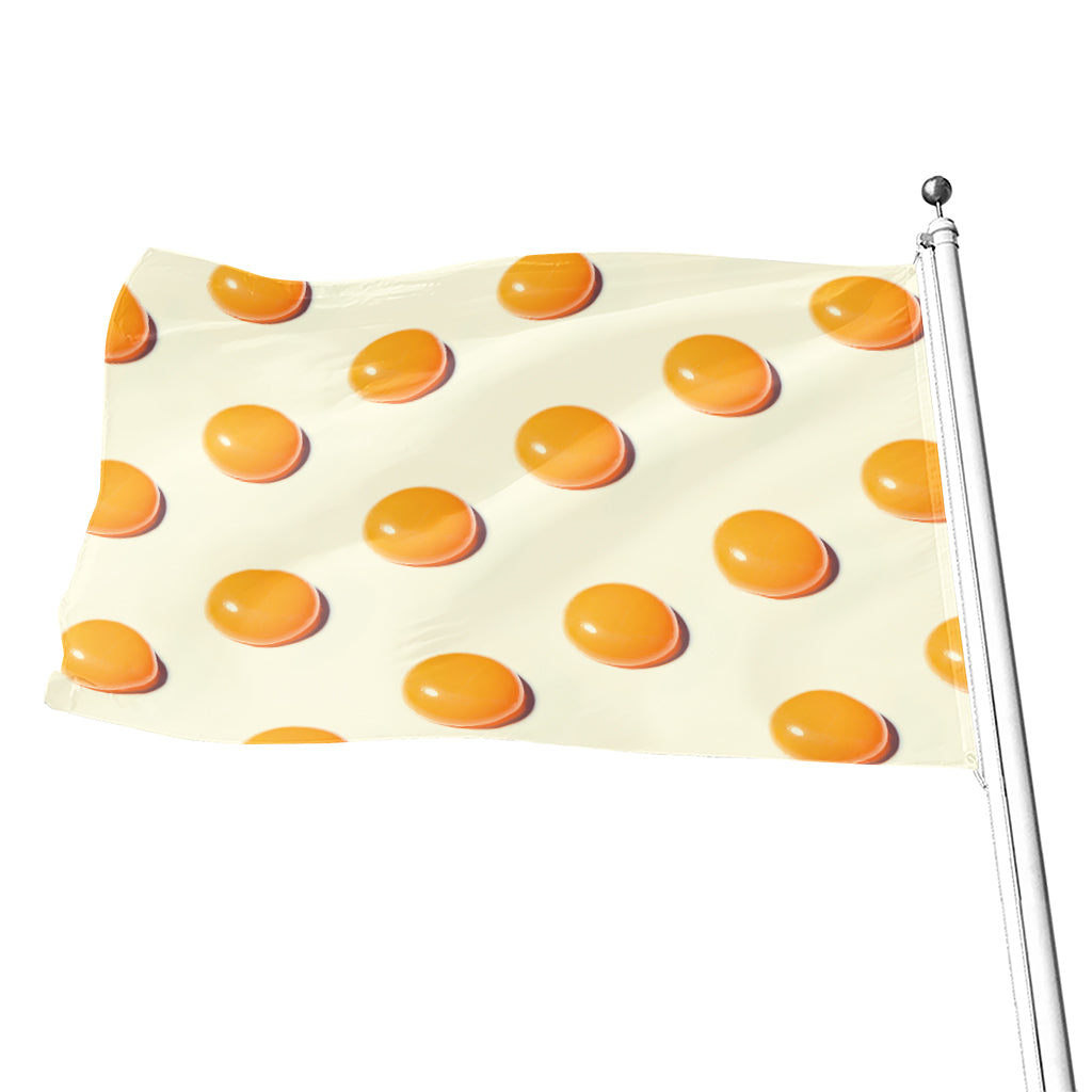 Egg Yolk Pattern Print Flag