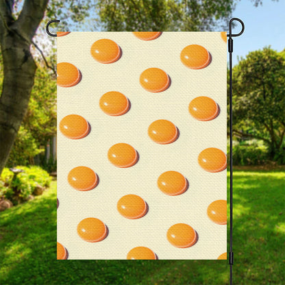 Egg Yolk Pattern Print Garden Flag