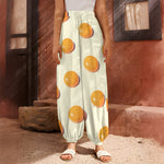 Egg Yolk Pattern Print Harem Pants