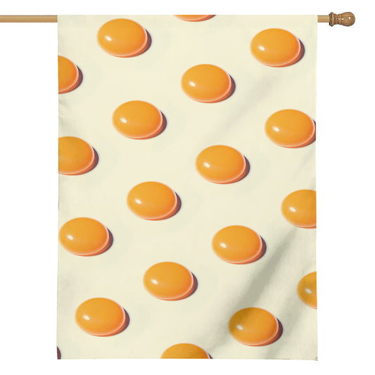 Egg Yolk Pattern Print House Flag