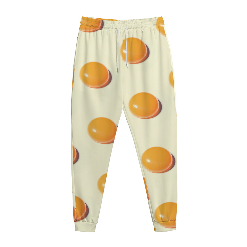 Egg Yolk Pattern Print Jogger Pants