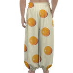 Egg Yolk Pattern Print Lantern Pants