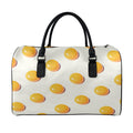 Egg Yolk Pattern Print Leather Duffel Bag