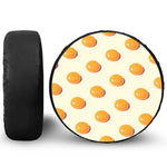 Egg Yolk Pattern Print Leather Spare Tire Cover