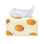 Egg Yolk Pattern Print Leather Tissue Box Cover