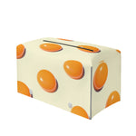 Egg Yolk Pattern Print Leather Tissue Box Cover