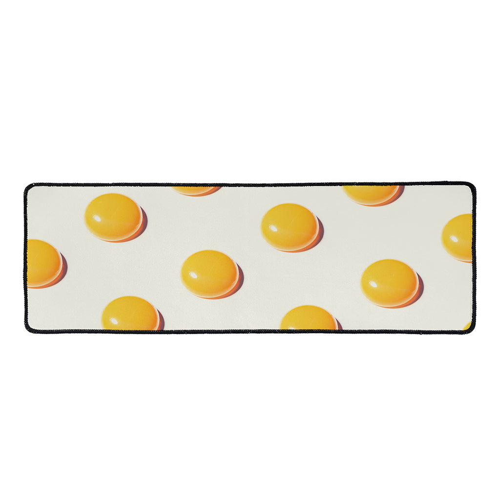 Egg Yolk Pattern Print Long Kitchen Mat