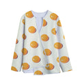 Egg Yolk Pattern Print Long Sleeve Short Coat