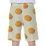 Egg Yolk Pattern Print Men's Beach Shorts
