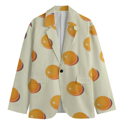 Egg Yolk Pattern Print Men's Blazer
