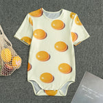 Egg Yolk Pattern Print Men's Bodysuit