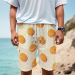 Egg Yolk Pattern Print Men's Cargo Shorts