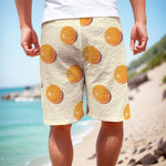Egg Yolk Pattern Print Men's Cargo Shorts