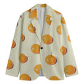 Egg Yolk Pattern Print Men's Cotton Blazer