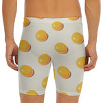 Egg Yolk Pattern Print Men's Long Boxer Briefs
