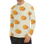 Egg Yolk Pattern Print Men's Long Sleeve Rash Guard